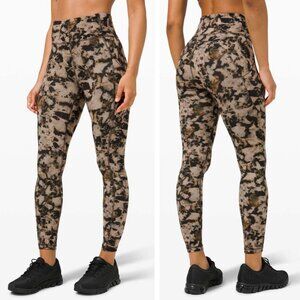 Lululemon Invigorate High-Rise Tight 25" Everlux In Dispersed Light Raw Linen